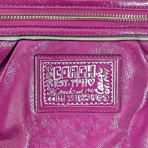 Coach Pink Leather Tote Bag - Picture 7 of 12